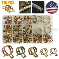 115X Hose Spring Clamps 6-22mm Fastener Fuel Water Line Pipe Air Tube Clips USA