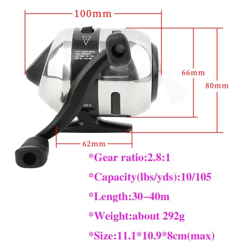 Bowfishing Rod Reel Seat Fishing Reel Wheel Set Spincast Archery Hunting Shoot - Picture 5 of 20