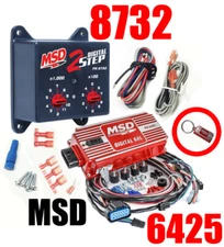 MSD Ignition 6425 Digital 6AL Ignition Control With Rev Control with 8732 2-Step