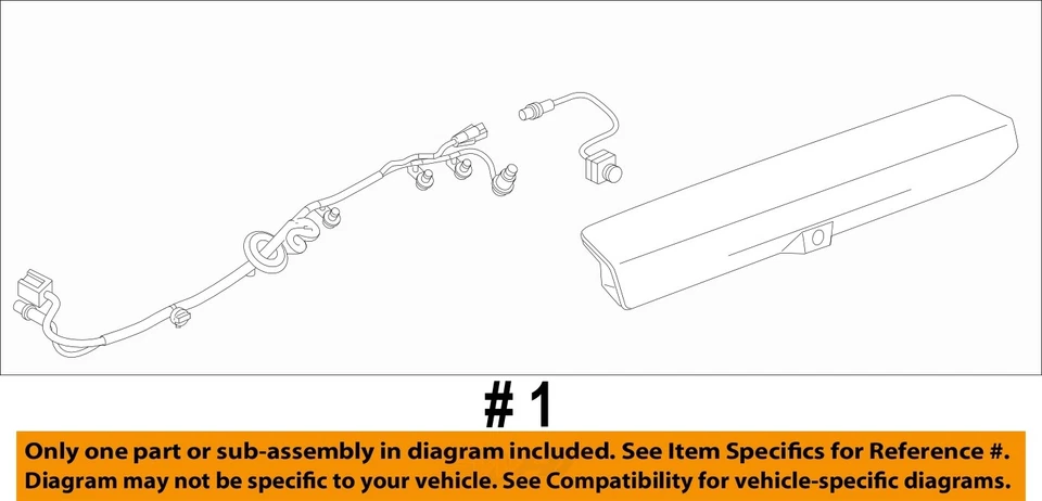 Used Rear Spoiler fits: 2022 Chevrolet Silverado 1500 pickup roof mounted w/o ca - Image 4 of 4