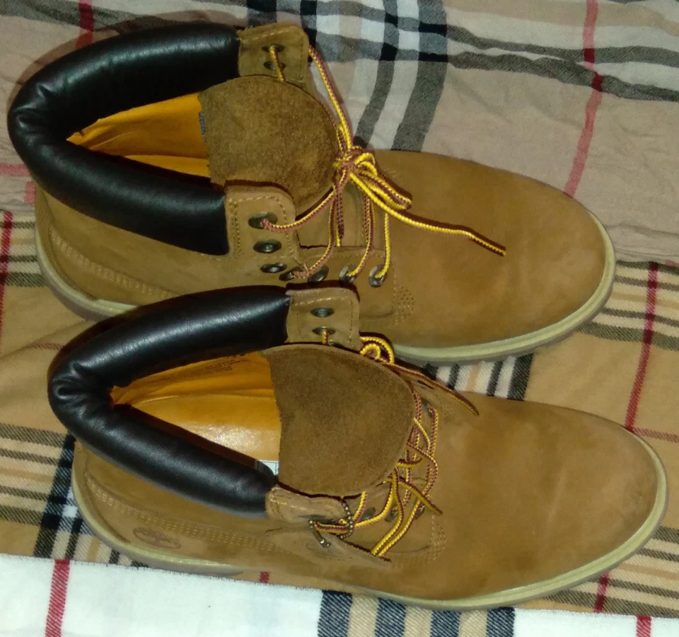 Timberland Men's 6-inch Premium Rust Brown Waterproof Boot, Wheat, Size 10.5 US - Image 4 of 4