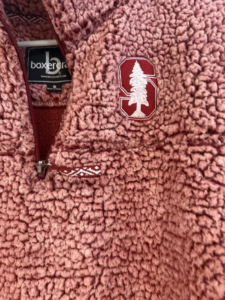 Chaqueta Pullover Mujer Stanford University Boxercraft Sherpa 1/4 Cremallera Pequeña Foto 2 de 4