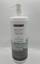 TRANQUIL SPA Body Wash Aloe Vera  Cucumber Blend- Replenishing Avocado Oil 32oz