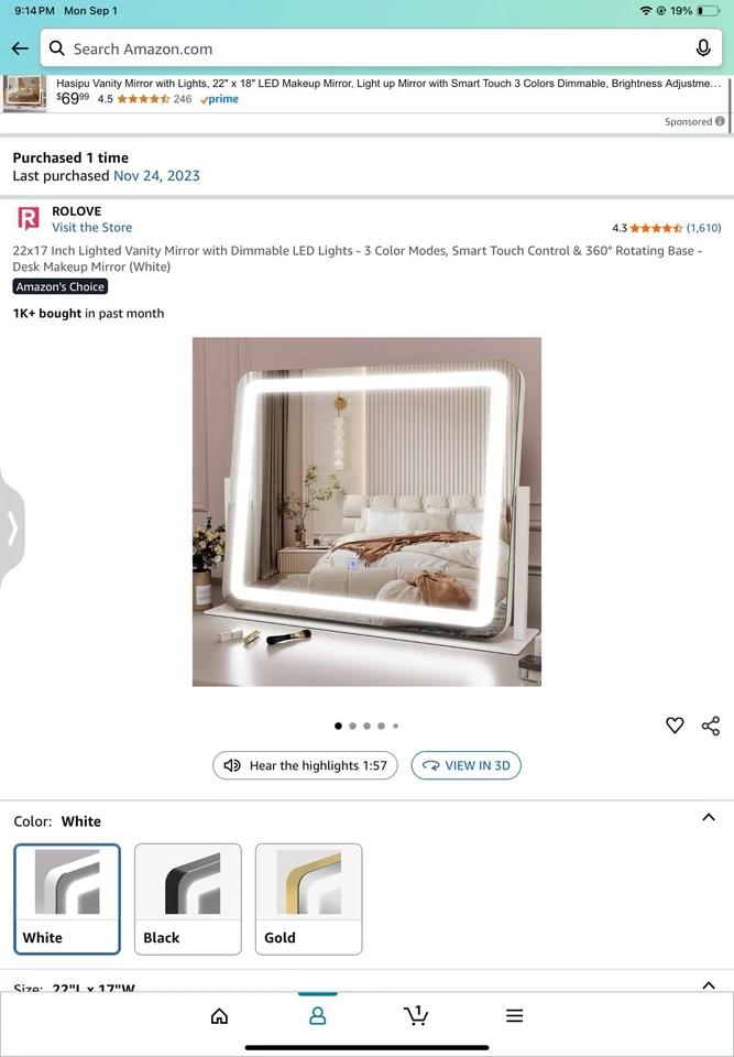 Escritorio/tocador IKEA Micke. Top blanco con blanco Foto 4 de 4