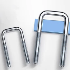 M8 Square U Bolts Nuts & Washers Zinc Plated Bracket Square U Bolt Galvanized