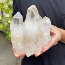 2.6lb Natural White Clear Quartz Crystal Cluster Raw Healing Specimen