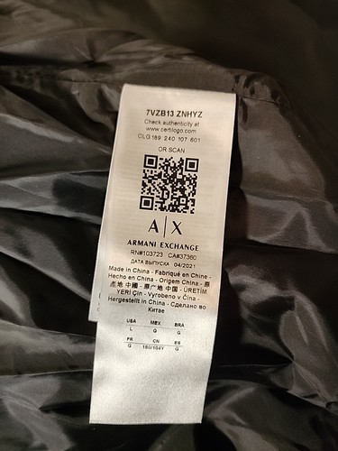 Armani Exchange A|X Mens Logo Zip Up Bomber Jacket Wind Breaker Large L - Picture 4 of 10