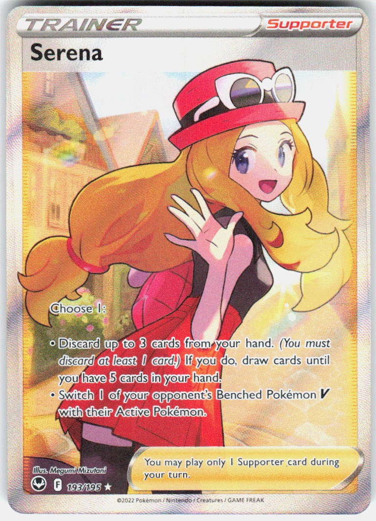 Serena 193/195 Ultra Rare Silver Tempest Pokemon Holo