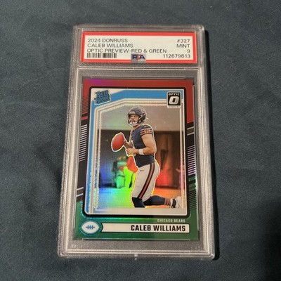2024 Donruss #327 Caleb Williams Optic Rated Rookies Preview Red and Green PSA 9