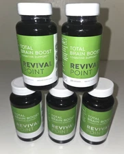 Total Brain Boost Cognitive Supplement Curcumin Resrveratrol Revival Point QTY 5