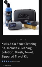 Kicks  Co. Sneaker Cleaning Kit w/ Solution, Towel, Brush  Travel Case