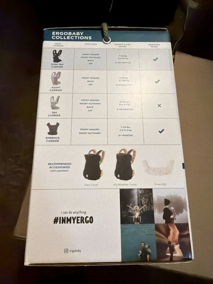 Portabebés Ergobaby Omni 360 Cool Air Mesh Ergonómico - Negro NUEVO Foto 2 de 4