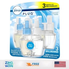 Febreze Plug Refill Linen  Sky 0.87oz 3-Pack Air Freshener Fade Defy 50 Day