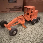 Tonka Road Grader Pressed Steel Orange Black Vintage Construction Toy