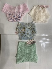 Victoria  s Secret Cheeky  Pink Thong Lot Of 4 Lace Assorted Colors Size M NWT