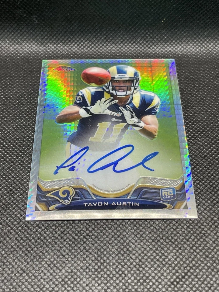 2013 Topps Chrome Tavon Austin #117 Prism Refractor Rookie Auto /15 SSP Rams - Image 3 of 3