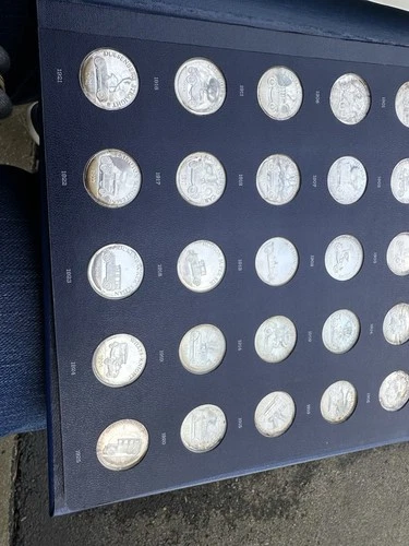 Sterling Silver Proof Coin Sets  BOTH SERIES  1-2 Antique Car 1969 Franklin Mint