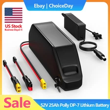 52V 25Ah Ebike Lithium Battery Hailong DP-7 Battery 50A BMS for 100W-2400W