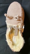Women's LOFT Ann Taylor Slippers Faux Fur Knitted Pink Size M. BrandNew With Tag