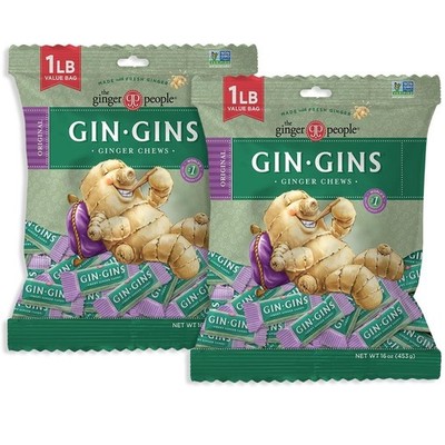 GIN GINS  Ginger Chews   32oz Total   Healthy Treat for Any Occasion
