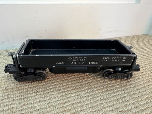 VAGÓN DE VOLTEO AUTOMÁTICO LIONEL ESCALA O DE COLECCIÓN #3469 TREN TODO METÁLICO Hecho en EE. UU. NEGRO | Zustand: Used