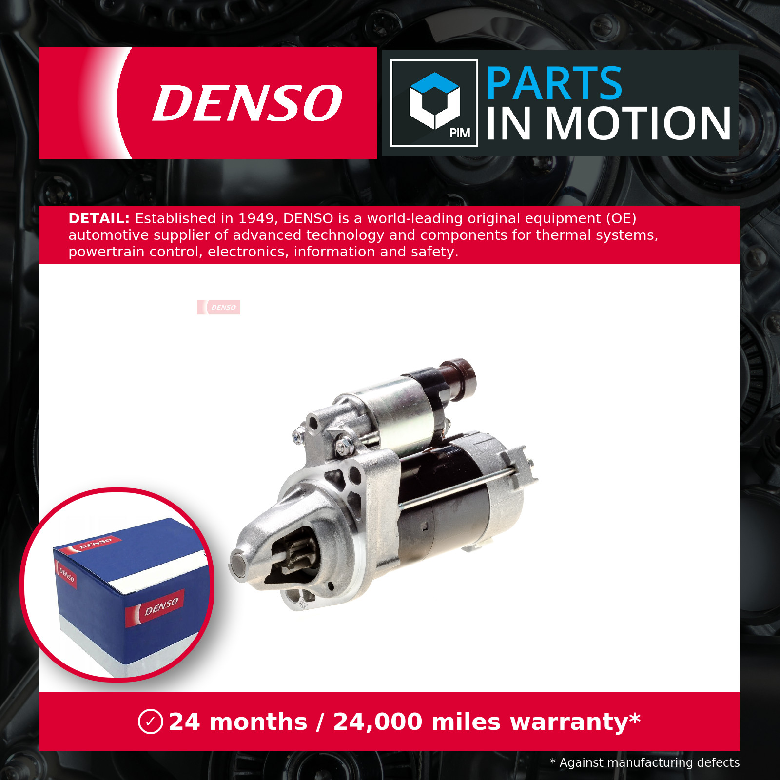 Starter Motor DSN1408 Denso 31200PRBA01 31200PRBA11 DSDH9 DSDHL Quality New
