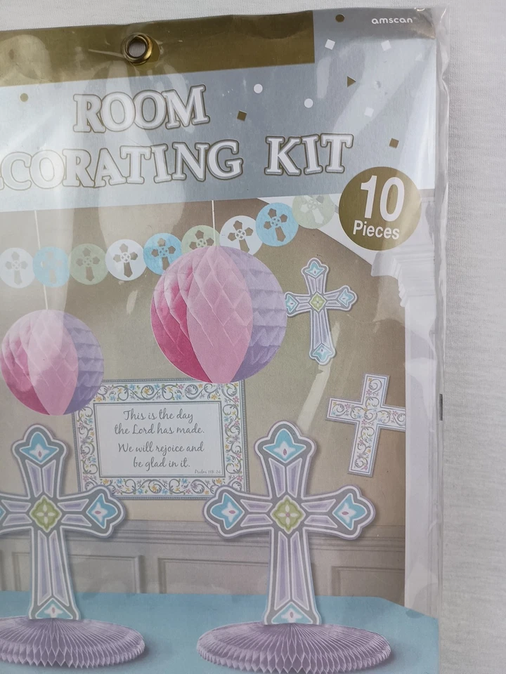Religious Room Decorating Kit 10 PCs Amscan Table Decor New - Image 4 of 4