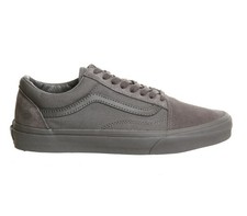 Vans Old Skool (Mono) Tornado Grey Men’s Skate Leather/Canvas Sneakers Shoes