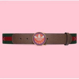 Collection adidas x Gucci, ceinture TOREFOIL, marron/rouge/vert, neuve, jamais utilisée