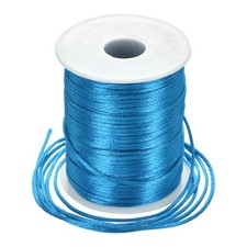 Nylon Satin Cord 2mm, 109 Yard Nylon String for Bracelet Lake Blue