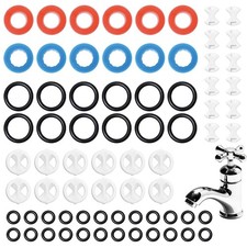 72 Pcs Tap Washers for Mixer Taps Assorted Uk for Most Faucets in Kitchens and B