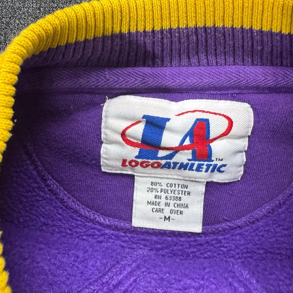 Suéter Vintage Años 90 NFL Minnesota Vikings Púrpura Bordado Algodón Pesado Talla M Foto 3 de 4