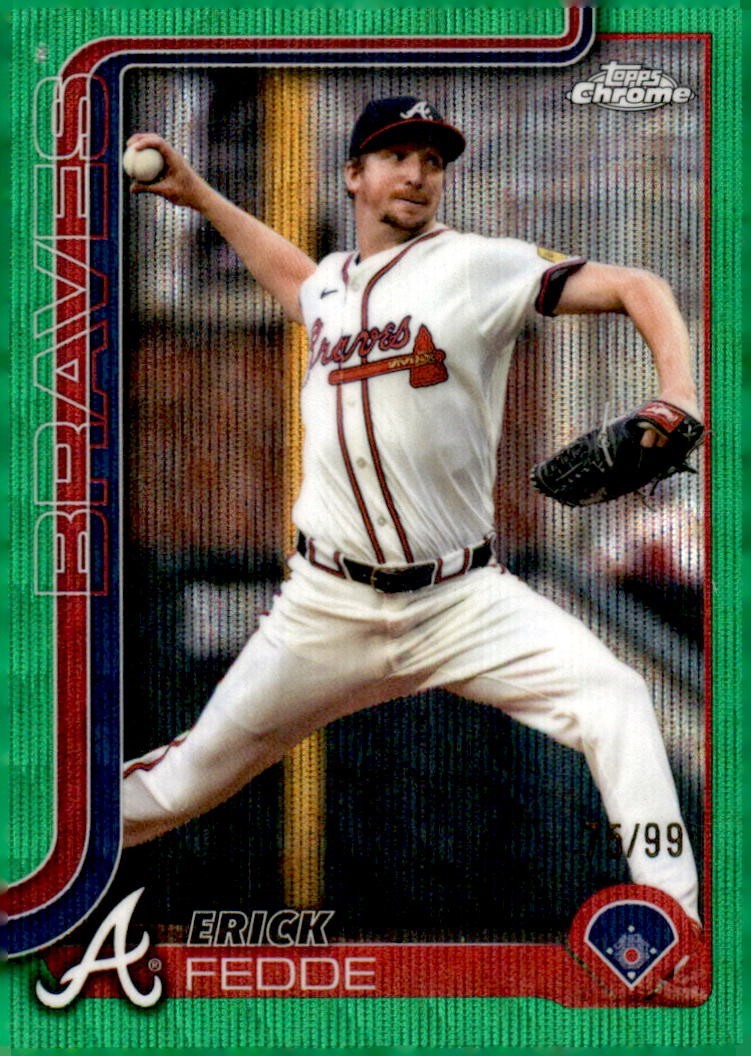 2025 Topps Chrome Update Series Erick Fedde #USC89 Green Wave Refractor /99