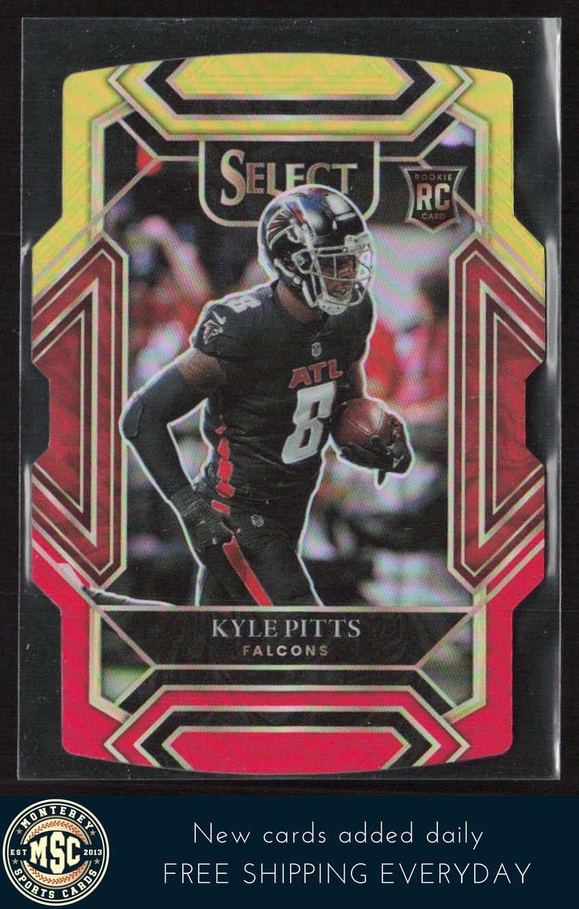 Kyle Pitts 2021 Panini Select Red and Yellow Prizm Die Cut RC #246 Falcons