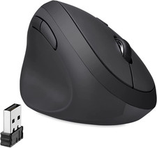Perimice-719L, Left Handed Wireless Vertical Mouse, Portable Size for Laptops Co