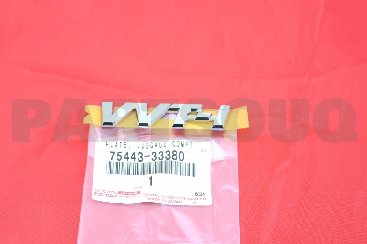 7544333380 Genuine Toyota EMBLEM, FRONT FENDER 75443-33380 | eBay