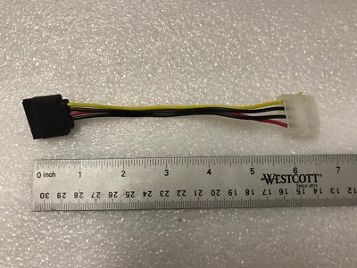 NEW 6'' IDE Molex 4-pin to SATA Power 15-pin Connector Converter Adapter Cable