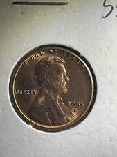 1955-S 1C RD Lincoln Cent Uncirculated. Pristine Condition.