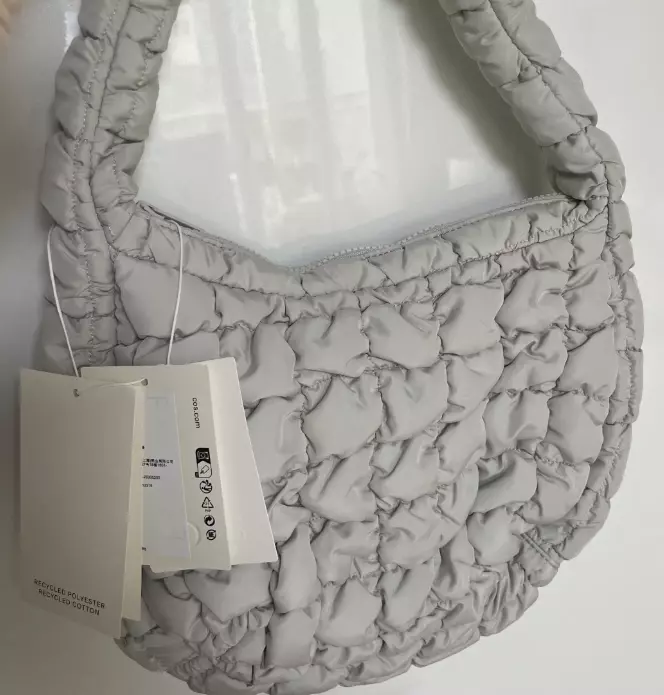 COS Quilted Mini Bag Light Grey 0973537027 / 100% Authentic