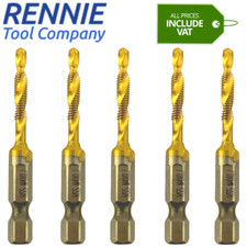 M4 x 0.7 Combination Tap And Drill Bit HSS Titanium Coated. 4mm x 0.7mm