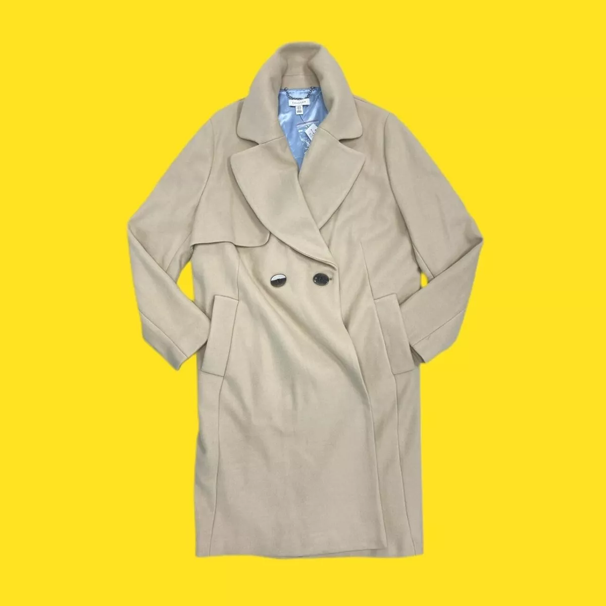 Topshop double breasted coat sale