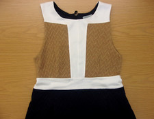 Maeve Anthropologie Woven Knit Midi Dress Colorblock Womens 4 ~NEW~