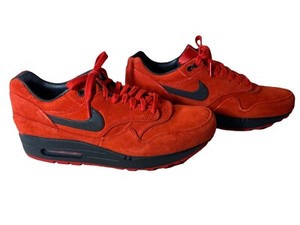 Nike Air Max 1 PRM Size 9 Red Pimento Suede Sneakers Shoes Mens 512033-610  NEW! | eBay