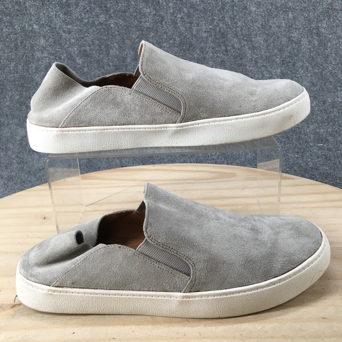 Gills Platform Steve Madden Grey Gills Suede Slip Ons Steve Madden
