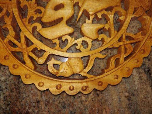 10 Zoll Holz geschnitzte Segnungen chinesische Feng Shui Plakette Wanddekoration - Bild 3 von 8