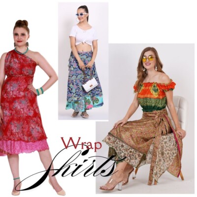 Women's Plus Size Printed Wrap Around Beach Magic Skirt Wholesale Mix lot 3 pcs