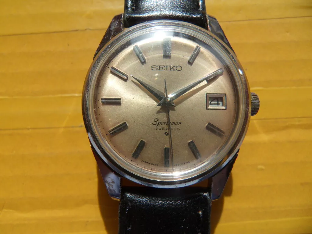 Vintage JAPAN Seiko Sportsman 17 Jewels Manual Men's Watch,6602 