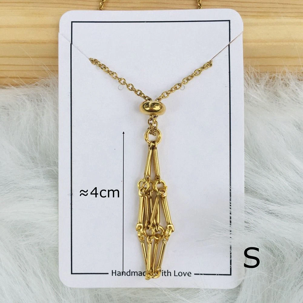 Crystal stone cheap gold necklace
