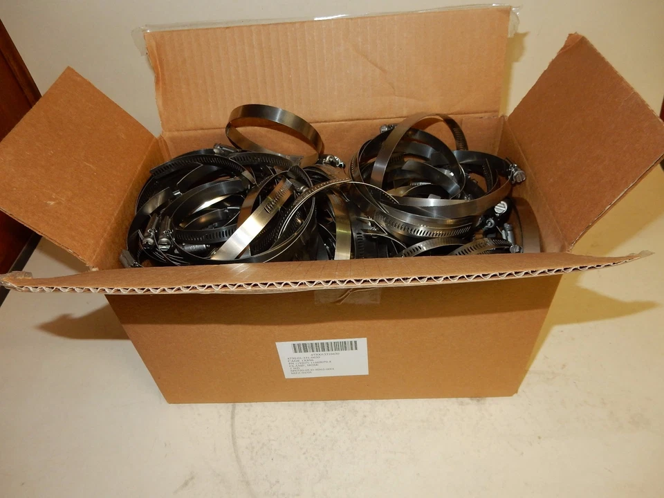 Abrazadera de manguera de acero inoxidable Breeze accionamiento helicoidal 3,25 diámetro, 1/2 ancho de banda ¡¡¡PAQUETE DE 100!!!! Foto 2 de 4