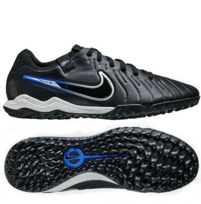 Nike Legend 10 Pro TF Black Chrome Hyper Royal Size 8